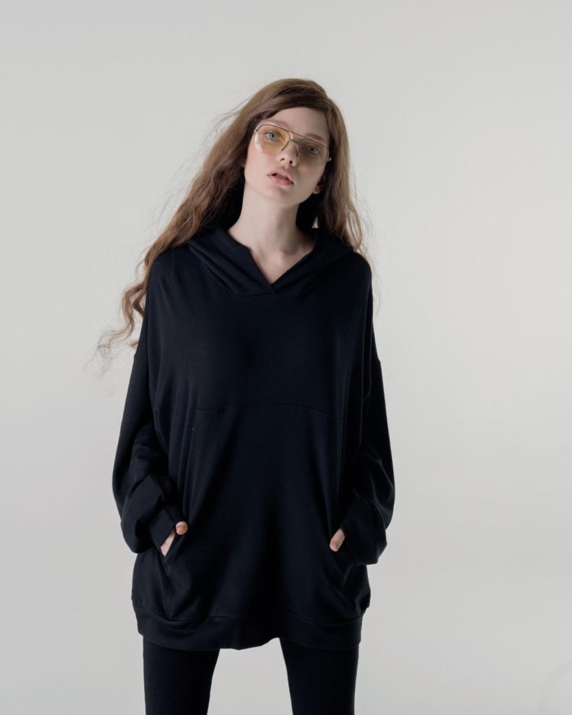 Selkie Signature Collection Pillow Hoodie in Black 
